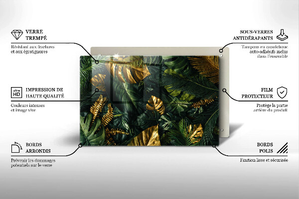 Kokkärlskydd elegant Gyllene monstera blad