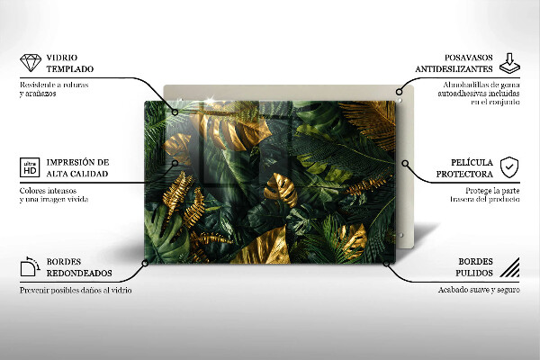 Kokkärlskydd elegant Gyllene monstera blad