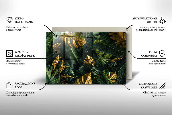 Kokkärlskydd elegant Gyllene monstera blad