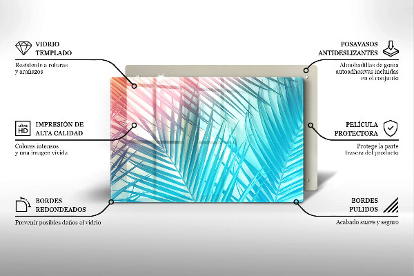 Glashällskydd elegant Pastellblad