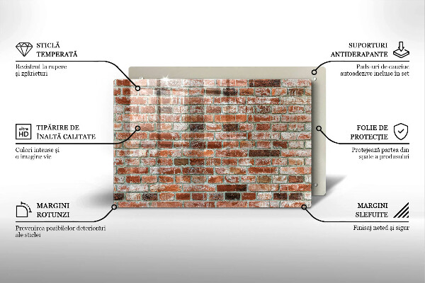 Glashällskydd elegant Gammal tegelvägg