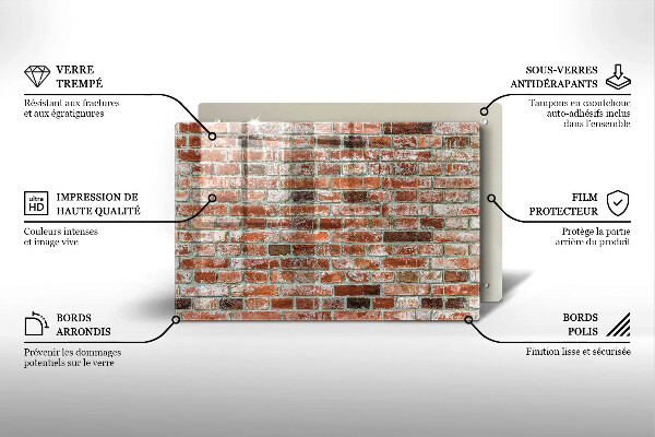 Glashällskydd elegant Gammal tegelvägg