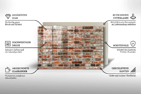 Glashällskydd elegant Gammal tegelvägg