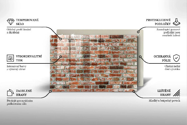 Glashällskydd elegant Gammal tegelvägg