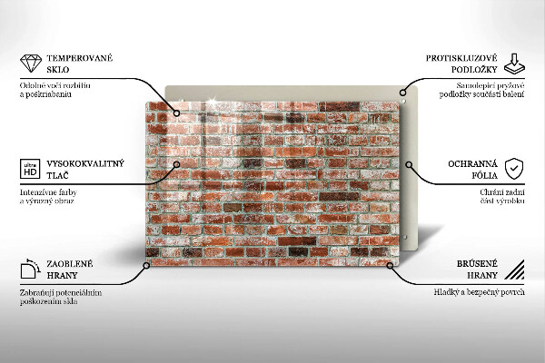 Glashällskydd elegant Gammal tegelvägg