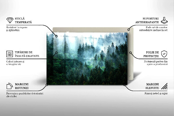 Glashällskydd elegant Skog i dimman