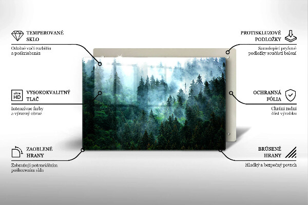 Glashällskydd elegant Skog i dimman