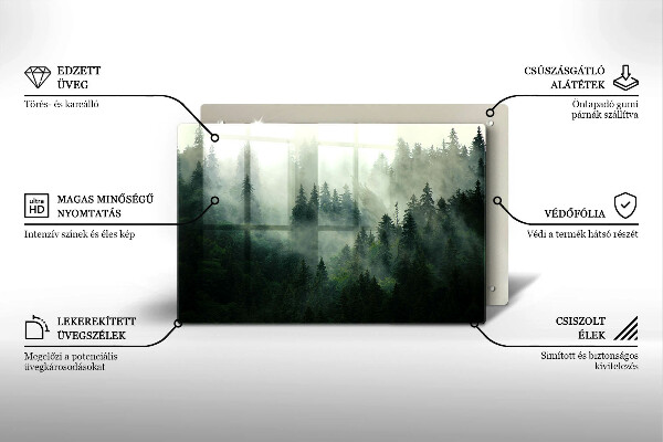 Spisskyddsplatta elegant Dimmigt skogslandskap