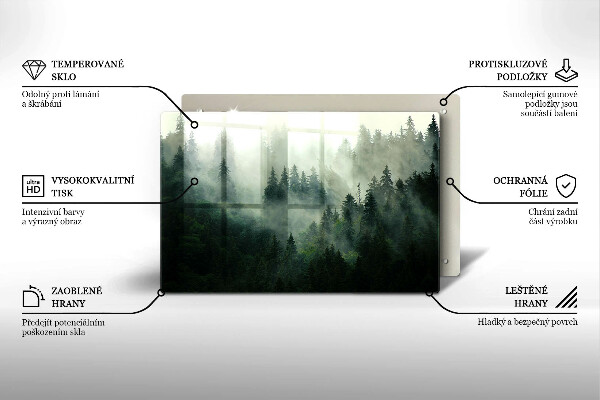 Spisskyddsplatta elegant Dimmigt skogslandskap