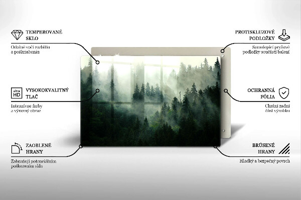 Spisskyddsplatta elegant Dimmigt skogslandskap