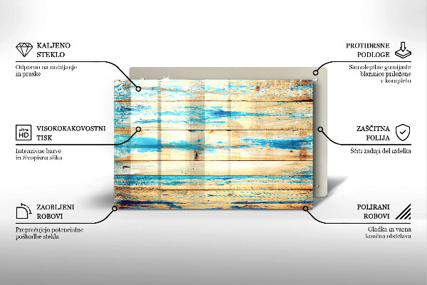 Spisskyddsplatta elegant Retro träskivor