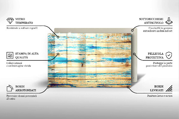 Spisskyddsplatta elegant Retro träskivor