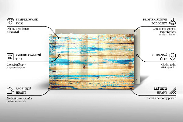 Spisskyddsplatta elegant Retro träskivor