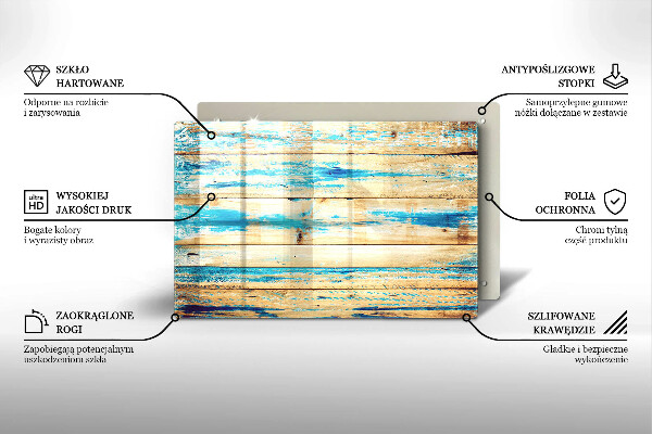 Spisskyddsplatta elegant Retro träskivor