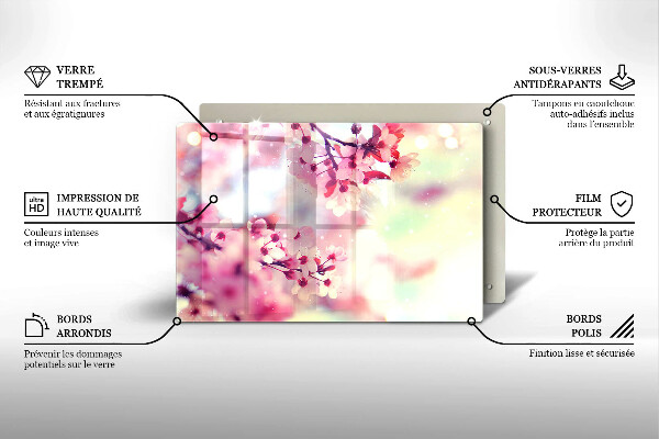 Spisskyddsplatta elegant Naturen äppelblommor