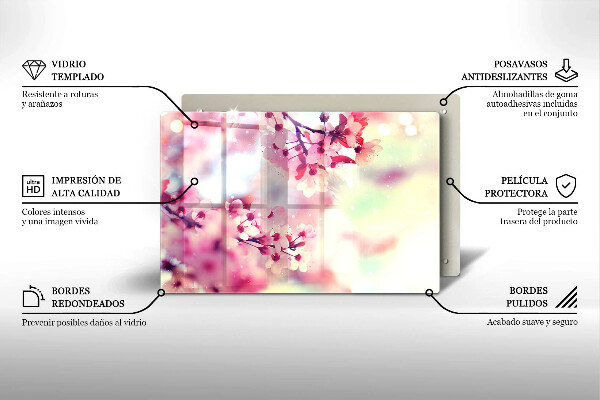 Spisskyddsplatta elegant Naturen äppelblommor