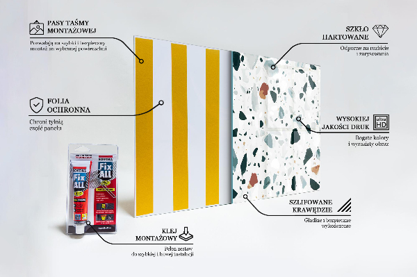 Stänkskydd kök Grå kvarts terrazzo textur