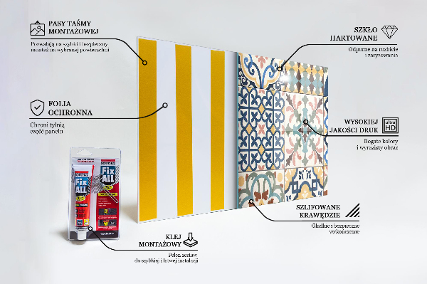 Stänkskydd kök Portugisiska mosaikprydnader