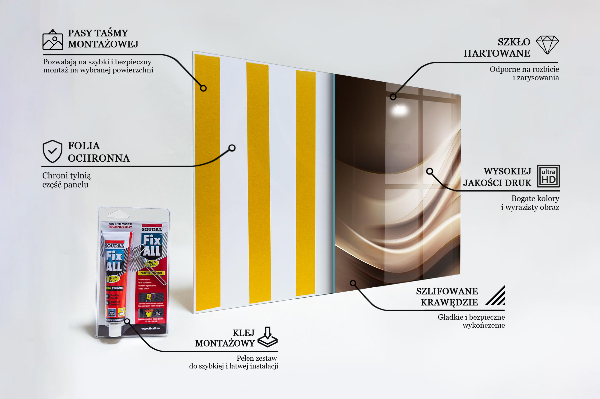 Stänkskydd kök Energivågabstraktion
