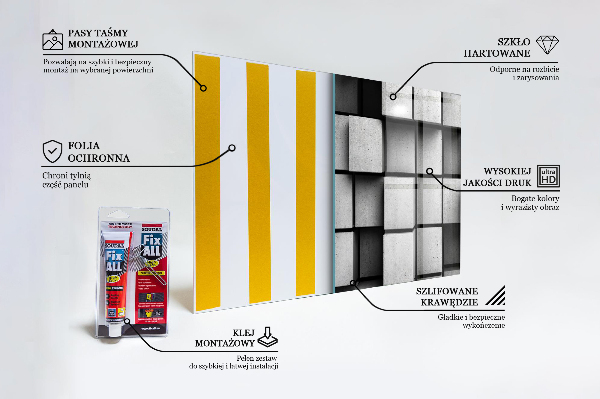 Stänkskydd kök Kuber geometriska mönster