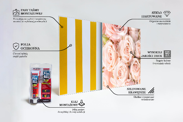 Stänkskydd kök Bukett delikata rosor