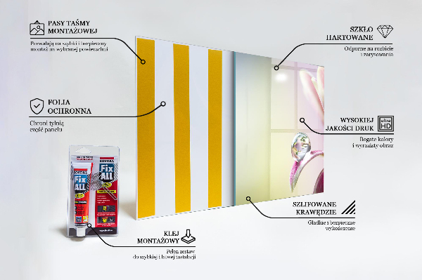 Stänkskydd kök Blomma med daggdroppe morgon