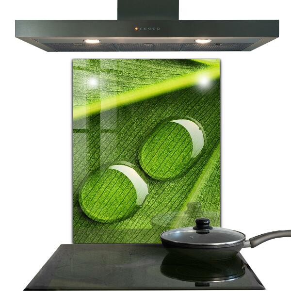 Stänkskydd kök Daggdroppe på ett löv