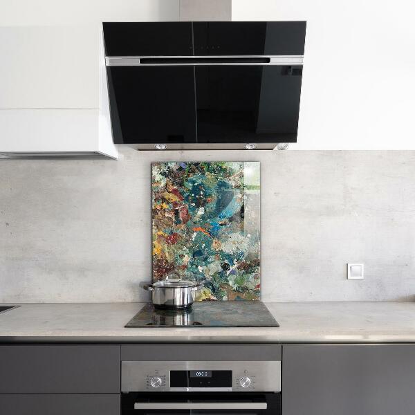 Stänkskydd kök Oljefärgstruktur