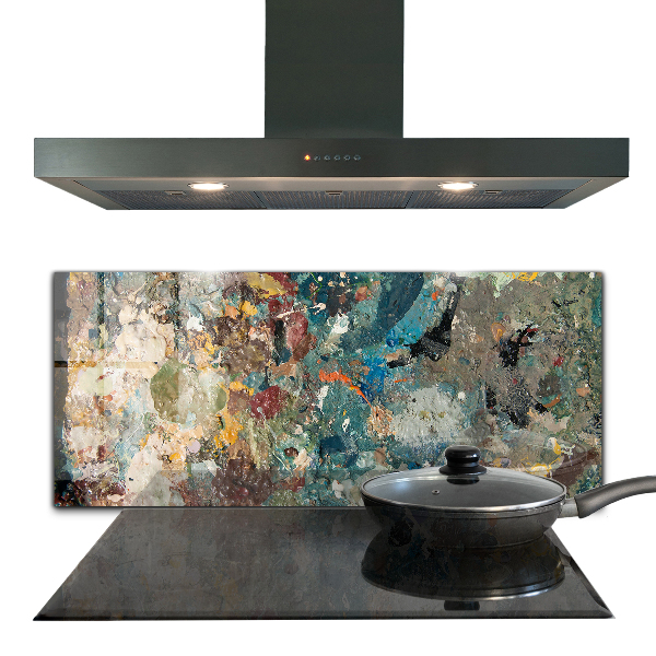 Stänkskydd kök Oljefärgstruktur