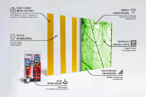 Stänkskydd kök Gröna blad textur