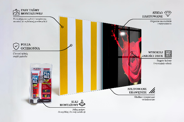Stänkskydd kök Röd ros abstrakt