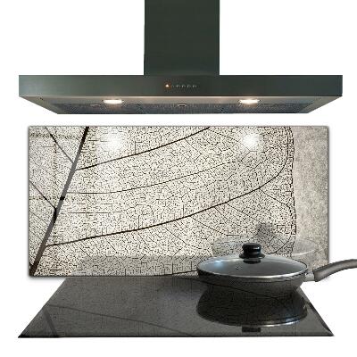 Stänkskydd kök Sepia löv textur