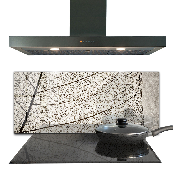 Stänkskydd kök Sepia löv textur