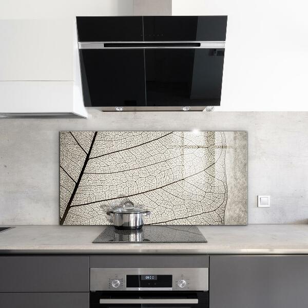 Stänkskydd kök Sepia löv textur