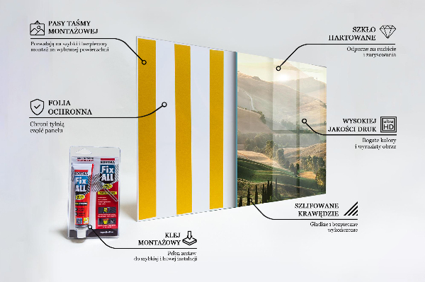 Stänkskydd kök Toscana landskap med vingårdar