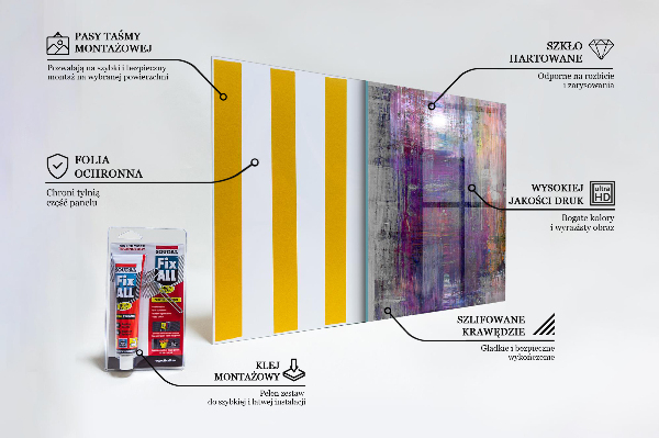 Stänkskydd kök Abstrakt målning