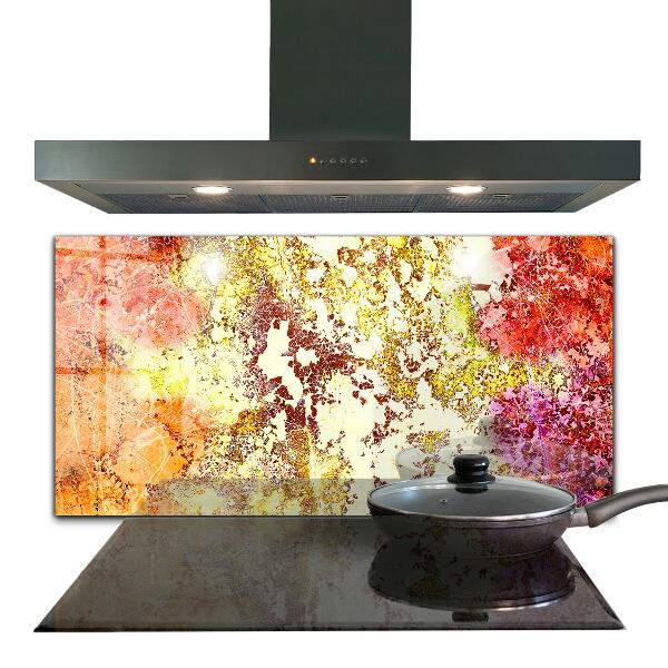 Stänkskydd kök Orange abstraktion