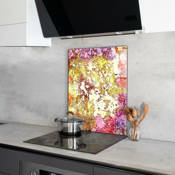 Stänkskydd kök Orange abstraktion