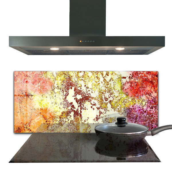 Stänkskydd kök Orange abstraktion