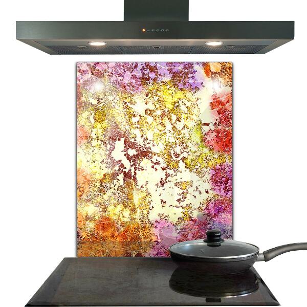 Stänkskydd kök Orange abstraktion