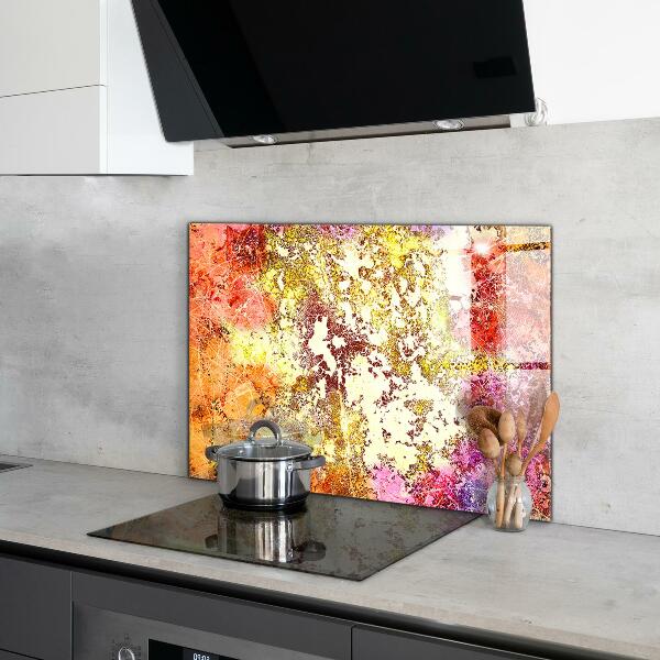 Stänkskydd kök Orange abstraktion