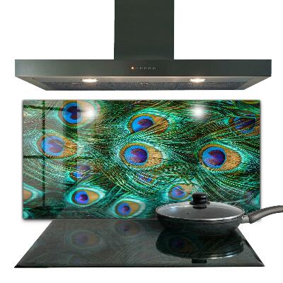 Stänkskydd kök Påfågelfjädrar vacker natur