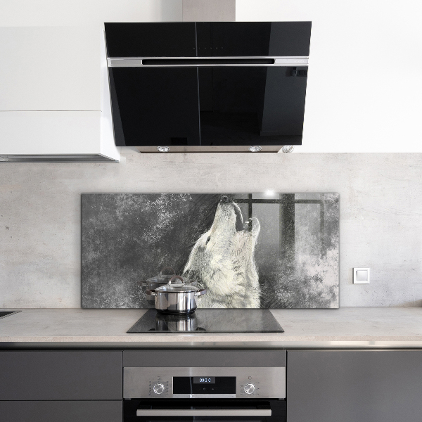 Stänkskydd kök Kanadensisk Wolf Illustration