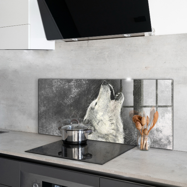 Stänkskydd kök Kanadensisk Wolf Illustration