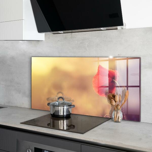 Stänkskydd kök Vintage vallmoväxt