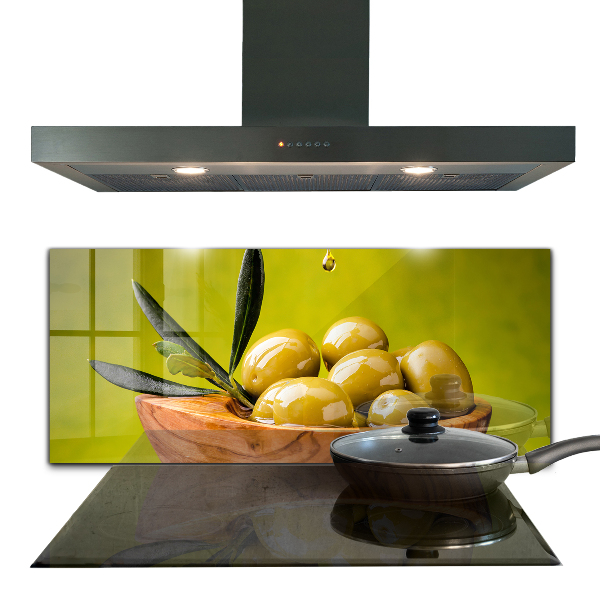 Stänkskydd kök Gröna färska oliver