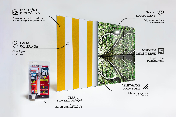 Stänkskydd kök Abstrakt grönt blad