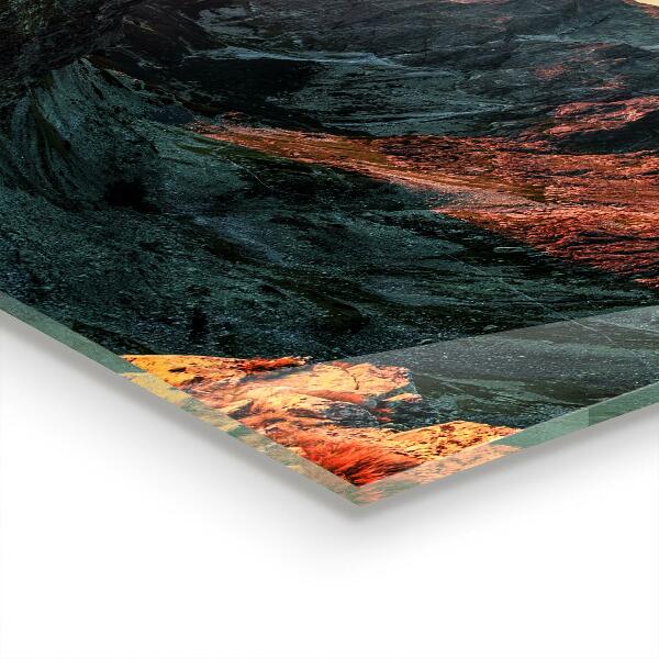 Stänkskydd kök Bergpanorama solnedgång