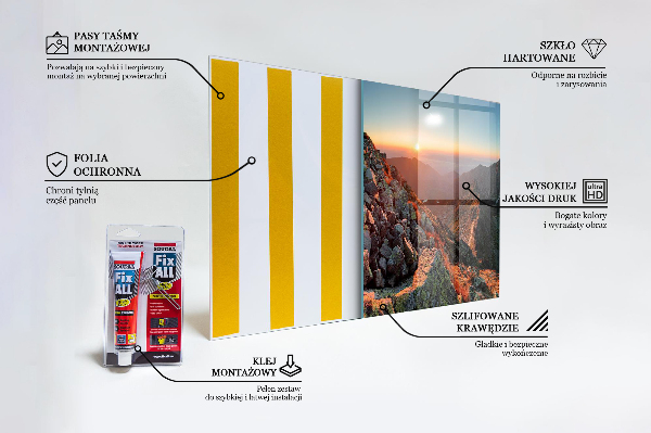 Stänkskydd kök Bergpanorama solnedgång
