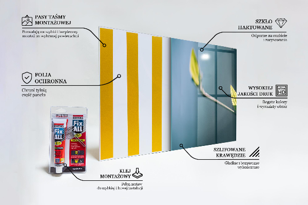 Stänkskydd kök Glänsande blad på gren